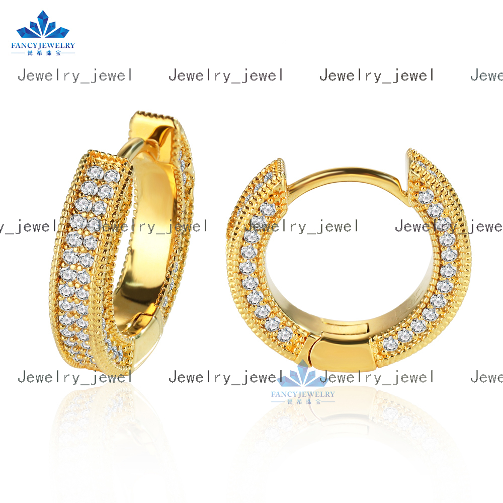 Fashion Earrings 925 Sterling Silver Jewelry Moissanite Luxury Huggie Earrings Jewelry Hoop Earrings for Women