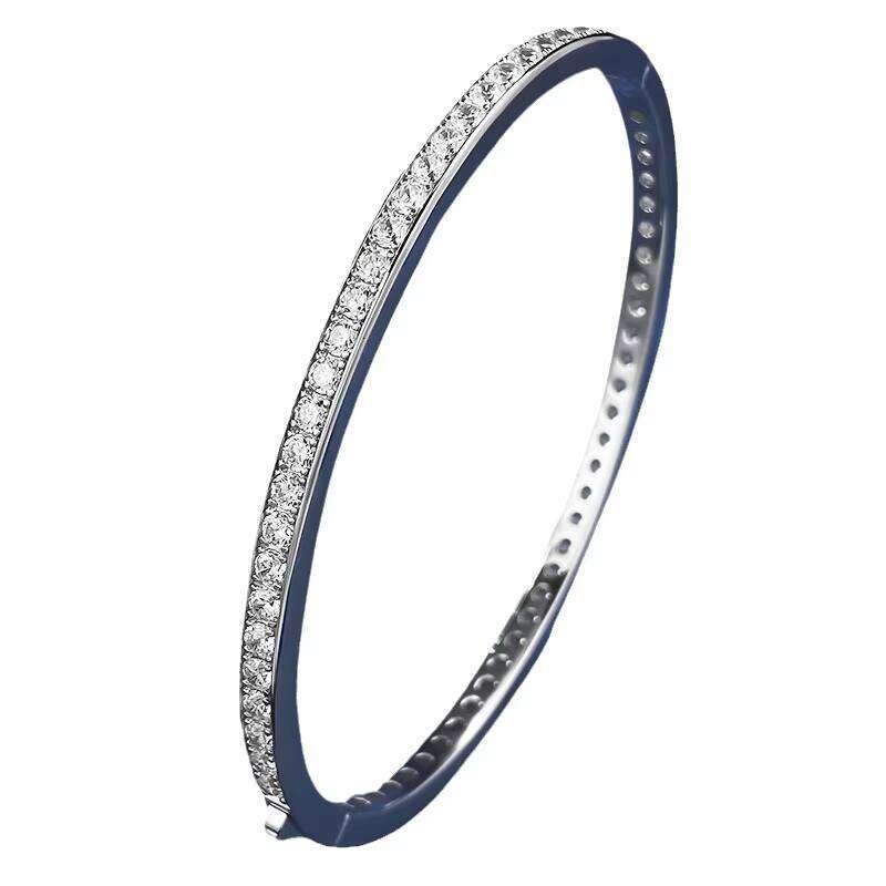 Sterling Sier Classic fashion Bangle Bracelet for Women Gift Party Wedding Boutique Jewelry