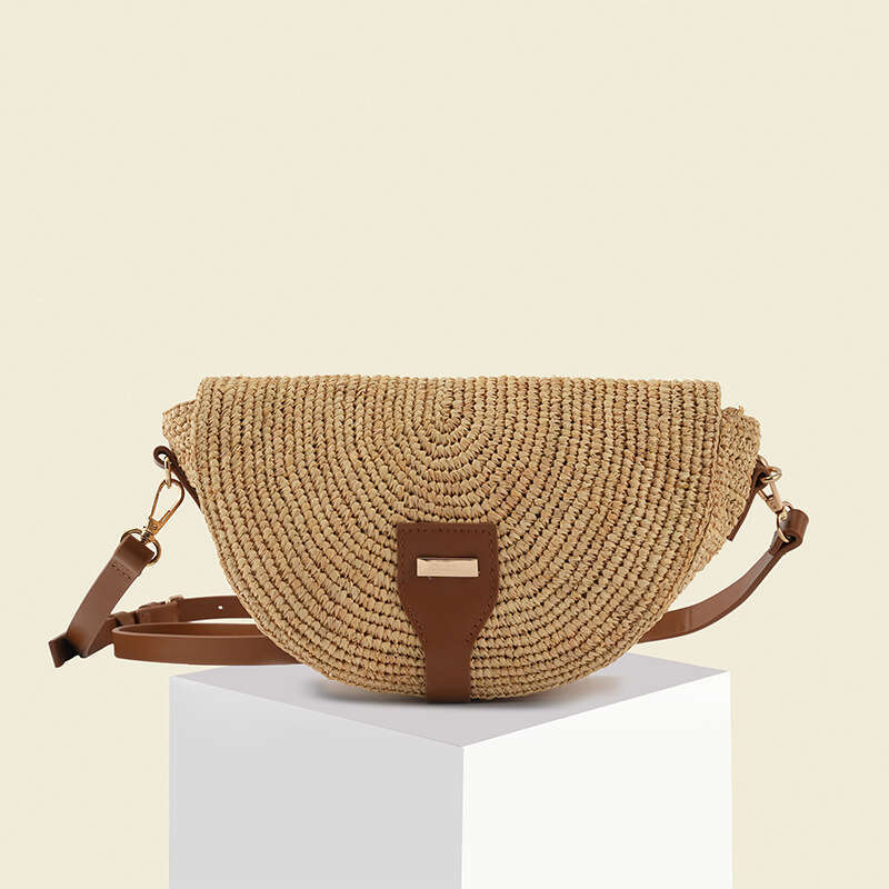 Ins Style Resort Beach Bag Lafite Grass Handmade Woven Crossbody For Women S Travel Vacation Seaside Beach Bag Simple And Versatile Instagram Style Sh