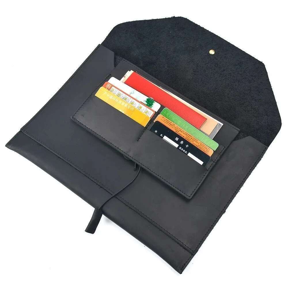 Top Layer Computer Public Document Portable Ipad Laptop Cowhide File Storage Bag