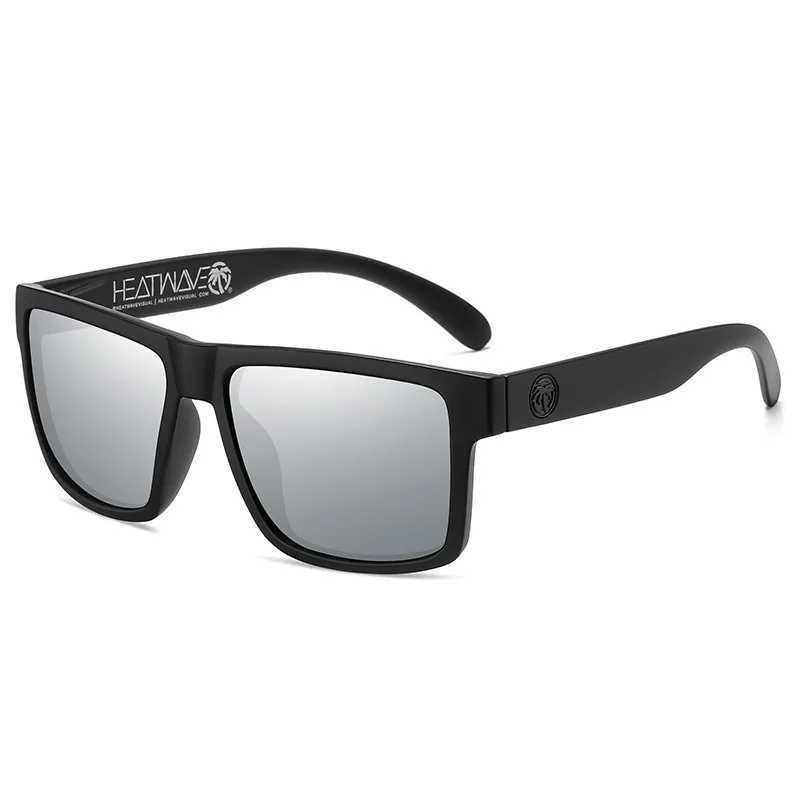 Square mens polarized heat wave sunglasses outdoor lifestyle coating HW07 sunglasses UV400 glasses with box Z250422