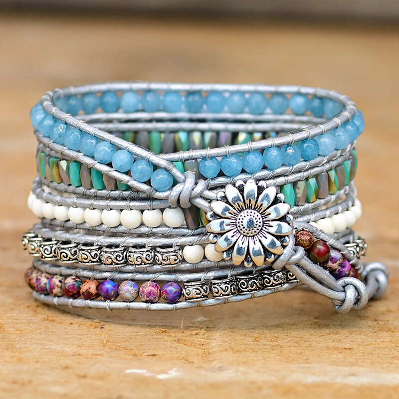 Popular Accessories Beads Handmade Weaving Watch Bohemian Style Natural Stone Apple Strap