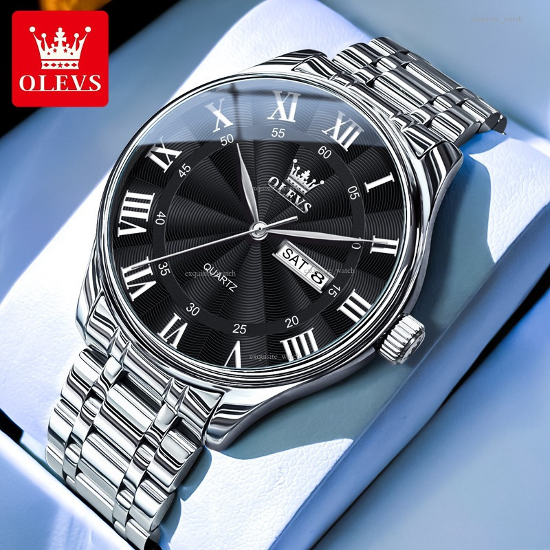 OLEVS Brand Designer Men's Watch All-in-one Dropshipping Cross-border Best-selling Waterproof Double Calendar Luxury Men's Watch
