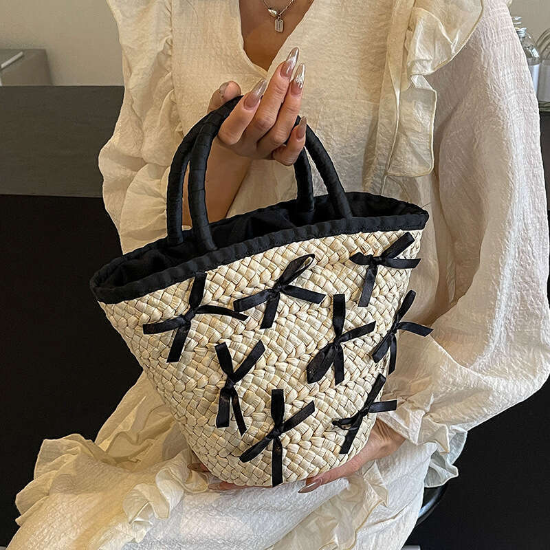 Ins Style Resort Beach Bag Woven Straw For Women With Large Capacity New Summer Versatile Portable Beach Resort And Bucket Bag KQ
