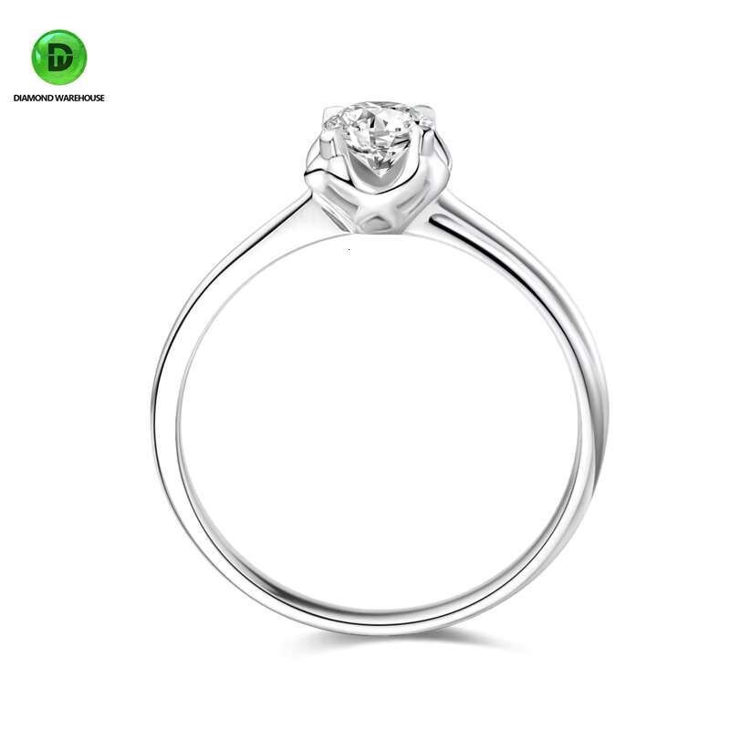 Unisex 18K White Gold Lab Grown Diamond Wedding Ring Classic CVD HPHT Rhodium Plated Engagement Fine Jewelry Anniversary Gift