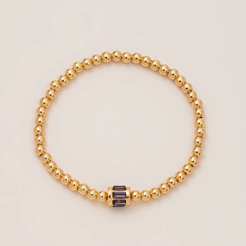 TK hot Designer Bracelet for women Zodiac Fortune Bracelet Gold Beads December 12th Birthday Stone Zircon Electroplated True Gold Color Preserved Bead