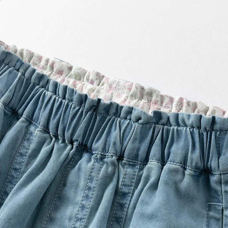 Dave Bella Childrens Jeans 2025 Spring Casual Cute Loose Girls Cotton Pants Gentle Outdoor DB1250333 250414z