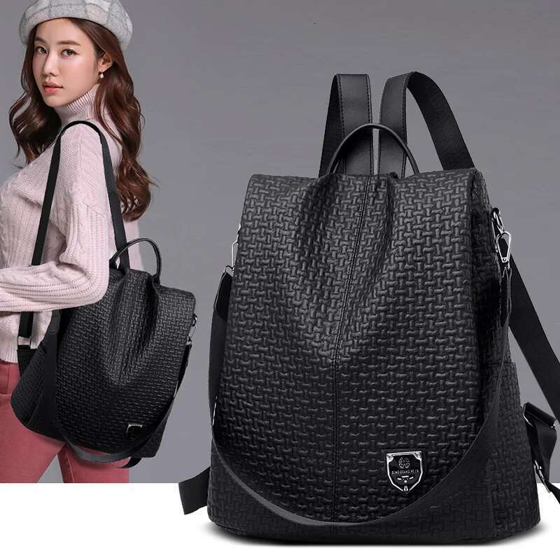 New European And American Large Capacity Leisure Travel Fashion Three Purpose Women's Anti Theft Backpack