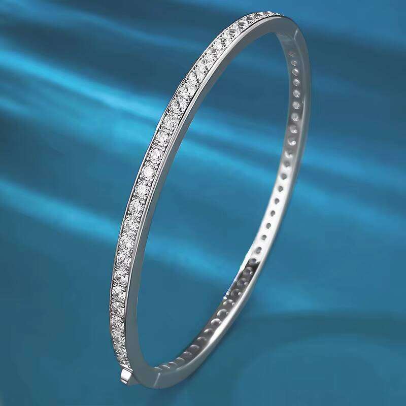 Sterling Sier Classic fashion Bangle Bracelet for Women Gift Party Wedding Boutique Jewelry