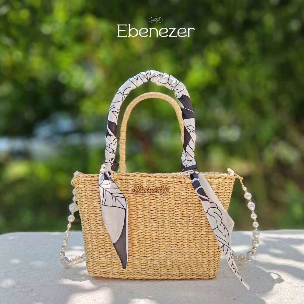 Ins Style Resort Beach Bag Bags New Handmade Single Shoulder Woven Handbag Straw Bag Seaside Crossbody Vacation Bag KQ