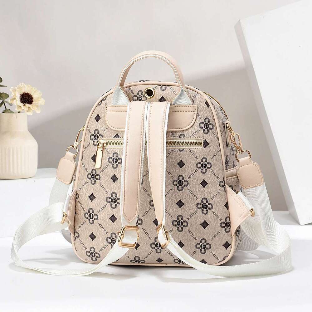 Chic Women S Backpack Lightweight Casual Commuter Daypack With Random Print Design Bag Bag