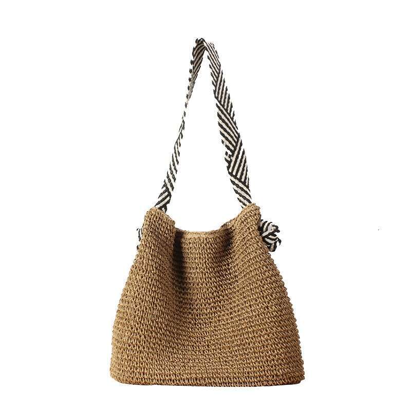 Ins Style Resort Beach Bag Spring And Summer New Grass Woven Vacation Large Capacity Beach Women S Single Shoulder Underarm Bag KQ