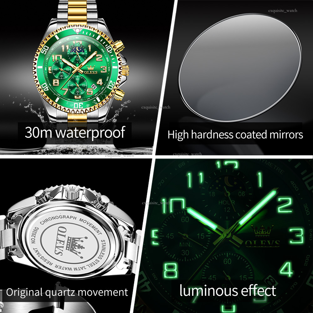 OLEVS Brand Designer Celebrity Endorsed Casual Luxury Waterproof Luminous Men's Watch, Multi-functional Steel Band Men's Watch Free Delivery