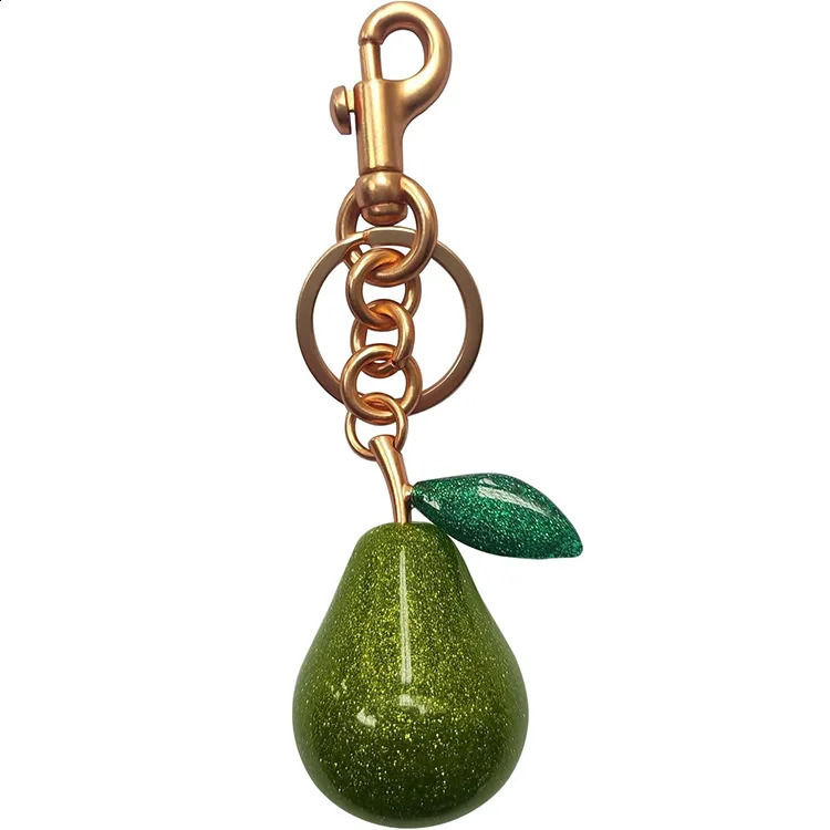 Arrival Fruit Creative Cherry Cute Pear Bag Keychain Pendant Glitter Crystal Fashion Texture Cherry Pendant Bag Ornaments 250422