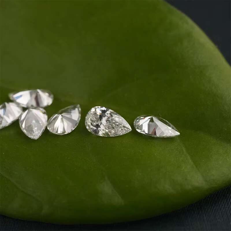 Fancy Shape Lab Grown Diamond DEF VS VVS Pear Shape Lab Made Diamond for Ring Jewelry