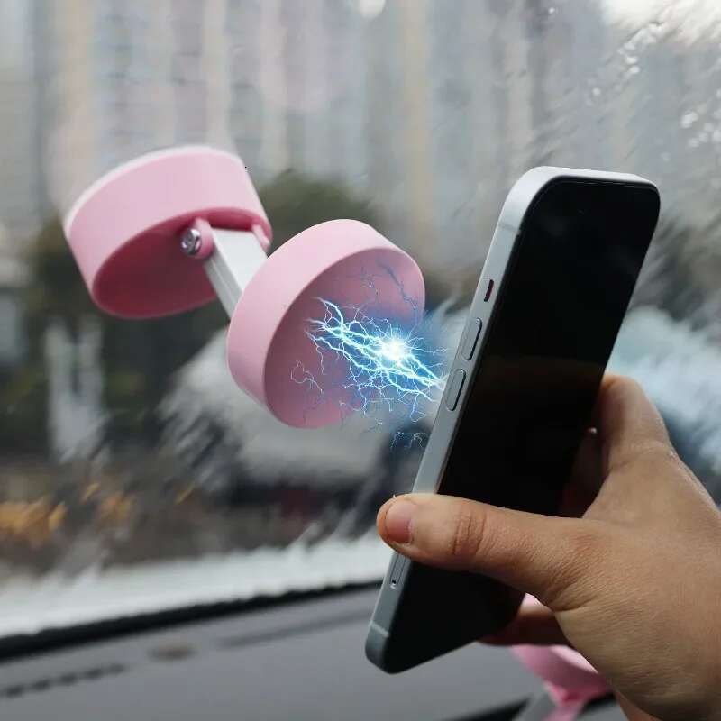 orption Suction Cup Mount Double Sided Hands-Free Magnetic Cell Phone Holder For Car/Gym/Mirror/Smoot