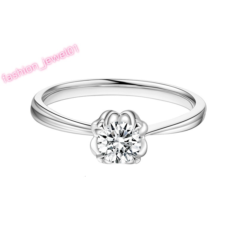Unisex 18K White Gold Lab Grown Diamond Wedding Ring Classic CVD HPHT Rhodium Plated Engagement Fine Jewelry Anniversary Gift