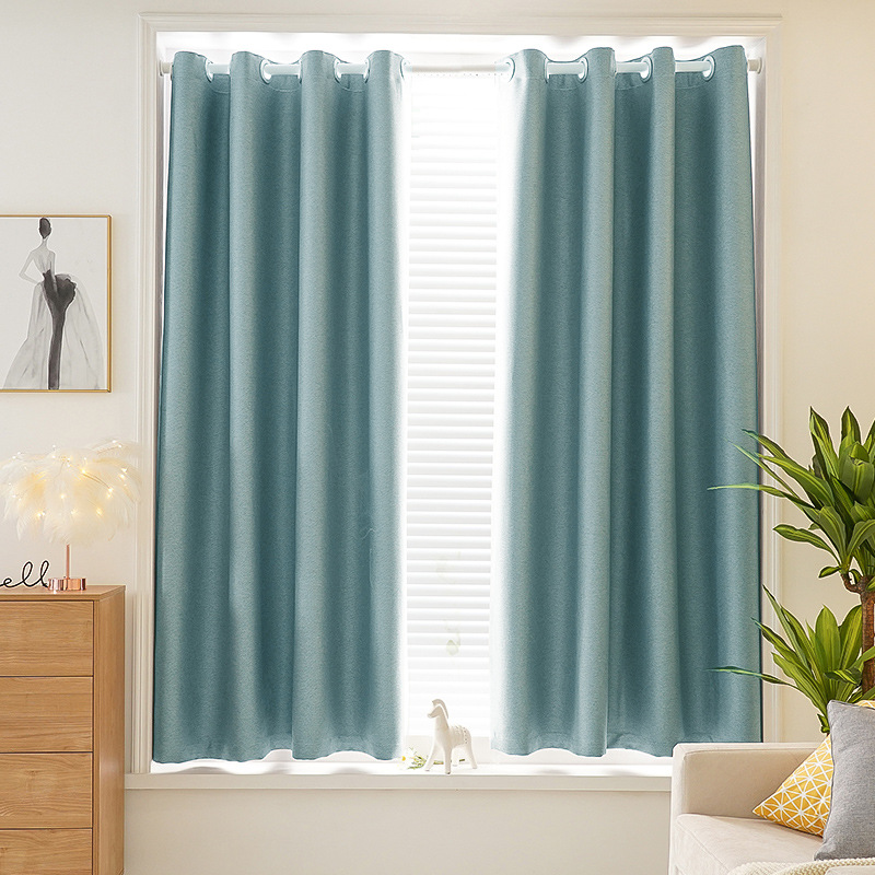 T0411 full blackout chenille hotel engineering curtain blackout heat insulation homestay school blackout curtain finished product custom wholesale