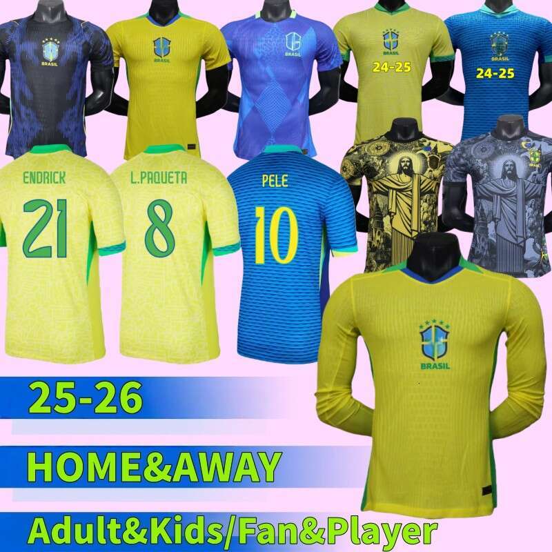 brazil jersey 2026 2025 NEYMAR PAQUETA RAPHINHA 24 25 26 soccer jerseys MARQUINHOS VINI JR RICHARLISON RODRYGO ANTONY brazil football shirt Men Kids kit
