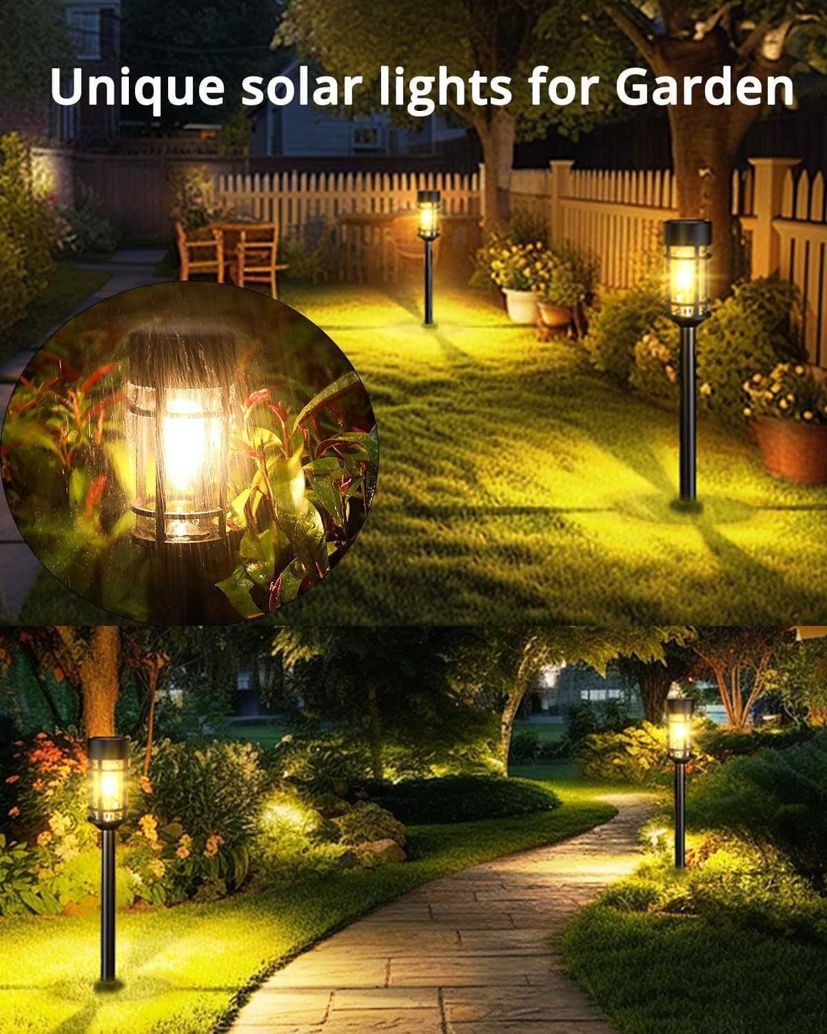 Solar tungsten filament outdoor lighting street lamps, courtyard and garden ground insert lawn atmosphere landscape lamps, waterproof tungsten filamen