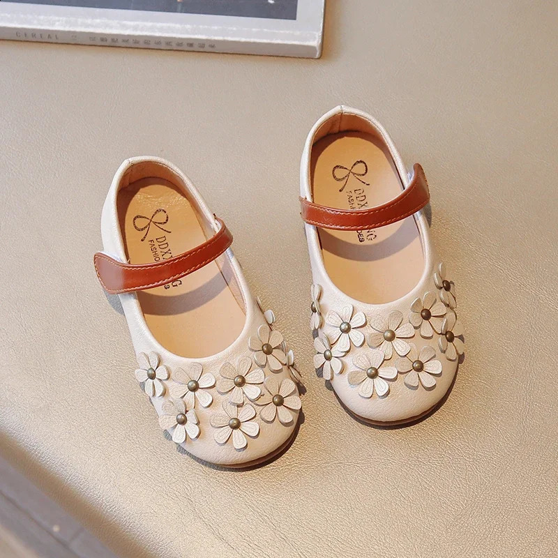 1-8Y Girls Flat Shoes Princess Mary Janes Child Patent Leather Infant Toddler Bowtie Shoes Kids Soft Sole Ballet Shoe 250423