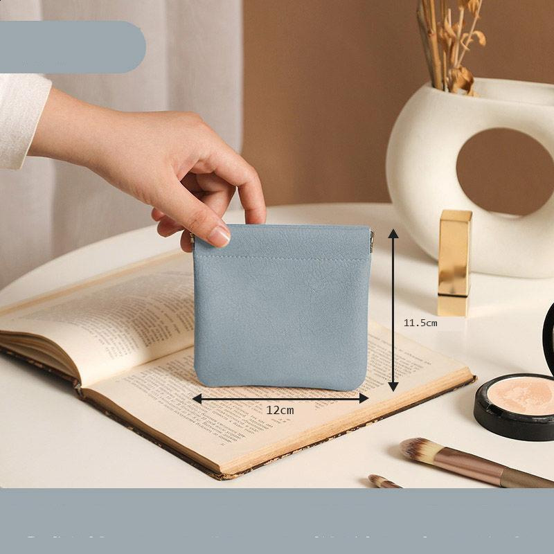 Simple Lipstick Makeup Storage Bag Women Fashion Portable Mini Key Jewelry Cosmetic Organizer Pouch Handbag Pu Small Bags Gift R250423