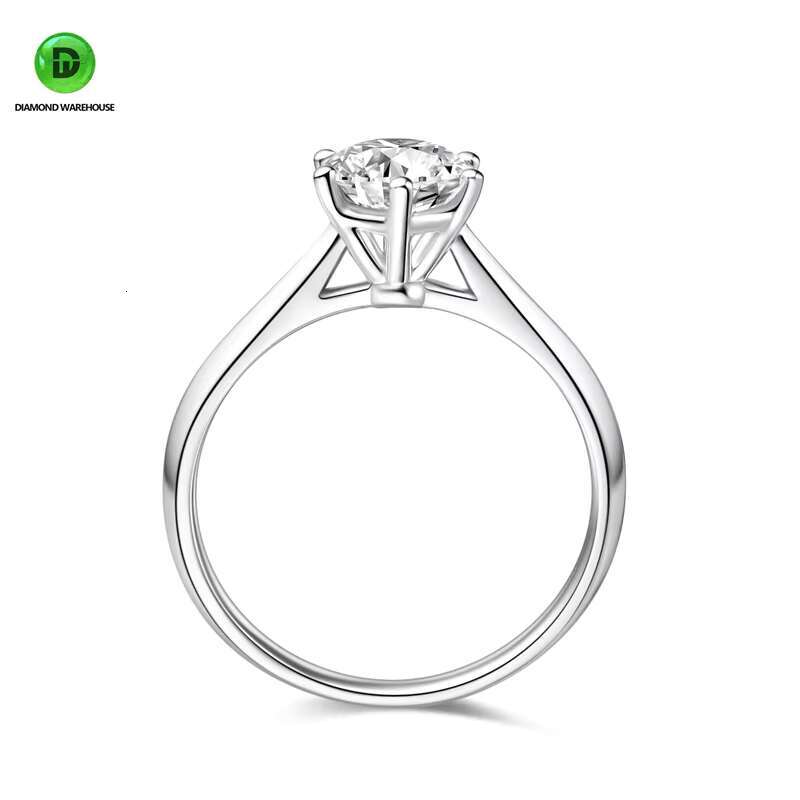 Unisex 18K White Gold Lab Grown Diamond Wedding Ring Classic CVD HPHT Rhodium Plated Fine Jewelry for Engagement Parties