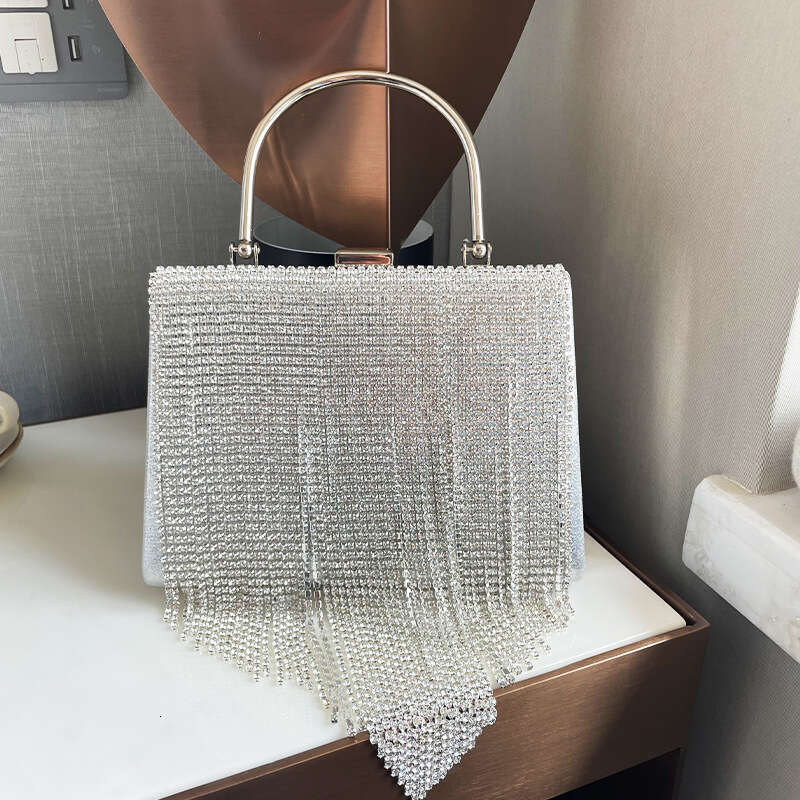 Box Set With Tassel Handbag, Women's Nightclub Party, Bright Diamond Queen, Socialite, Dinner Bag, Women