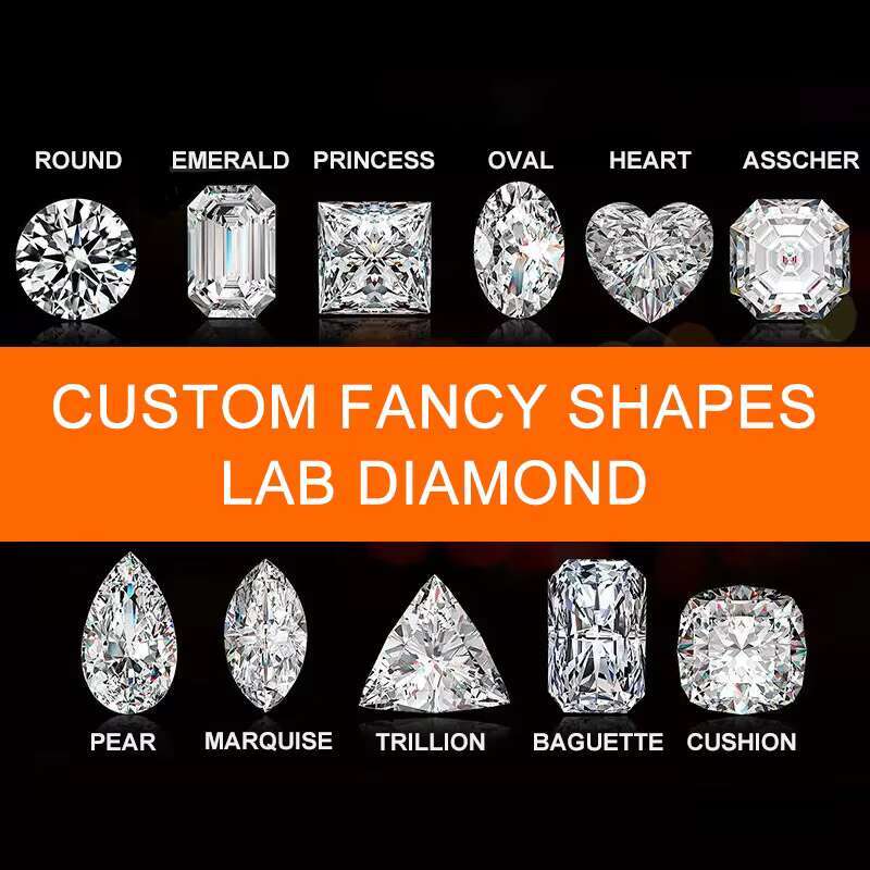Lab Created HPHT CVD VVS VS1 0.3CT 0.5CT 0.8CT 1CT 1.5CT 2CT 3CT 4CT 5CT Synthetic IGI GIA Certified Lab Grown Diamond