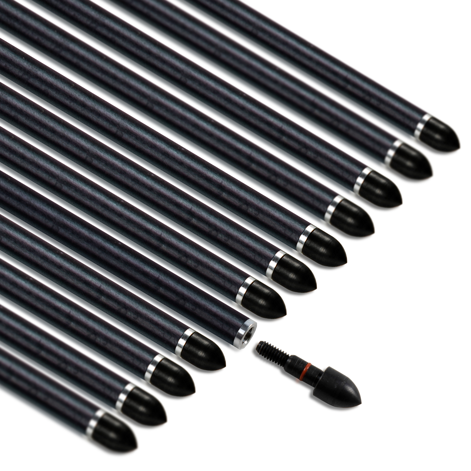 Crossbow Arrows 20 inch Crossbow Bolts Hunting Carbon Arrows for Crossbow Half-Moon Nocks Archery Practice Training Arrows(Pack of 12)