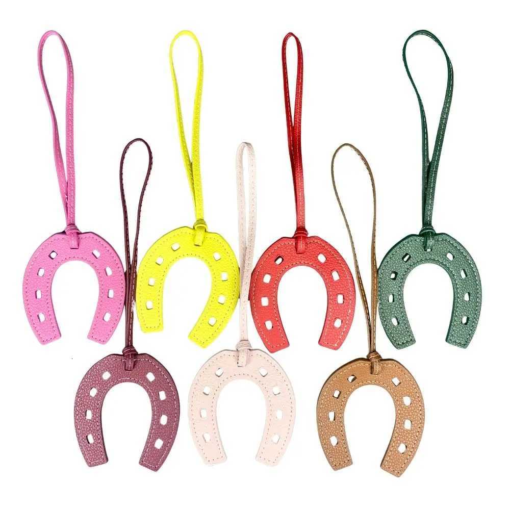 Handmade Leather Horse Head Horseshoe Charms Set-Premium Thick Leather-Mix Match Colors-PU Leather-Ideal Bag Accessory Z251120
