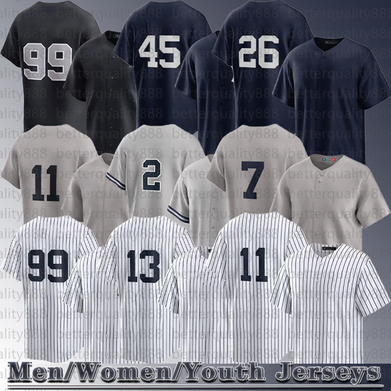 Yankees Aaron Judge Baseball Jerseys Anthony Volpe Austin Wells Derek Jeter Jersey Cody Bellinger Ben Rice DJ LeMahieu Giancarlo Stanton Max Fried Gerrit Cole
