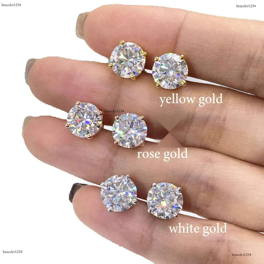 Screwback earring 3mm-10mm piercing jewelry 4 prongs set CVD HPHT lab grown stud in VVS Elegant Dazzg