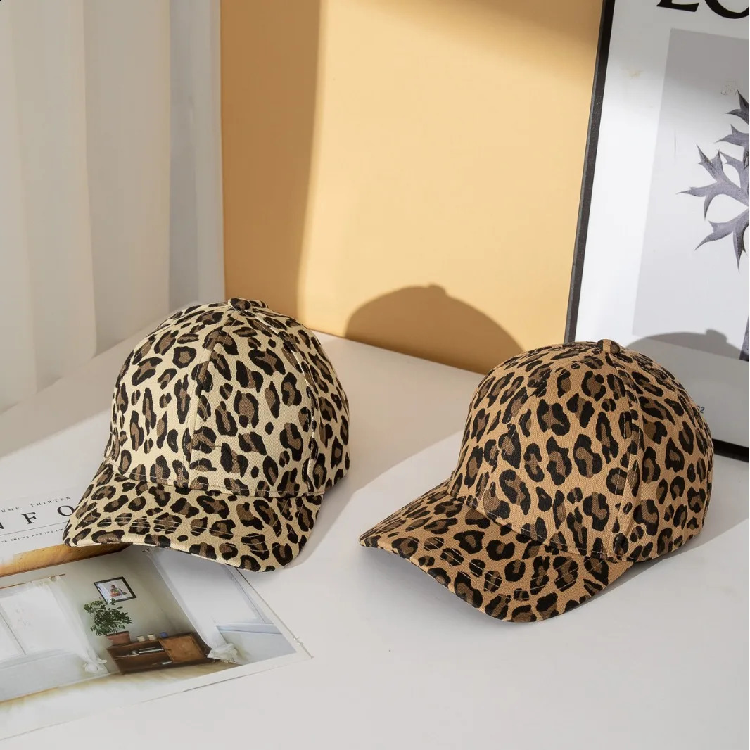 Leopard Print Womens Baseball Hat Fashion Retro Y2K Street Trend Duckbill Hat Outdoor Spring Travel Adjustable Sunshade Hat 250422