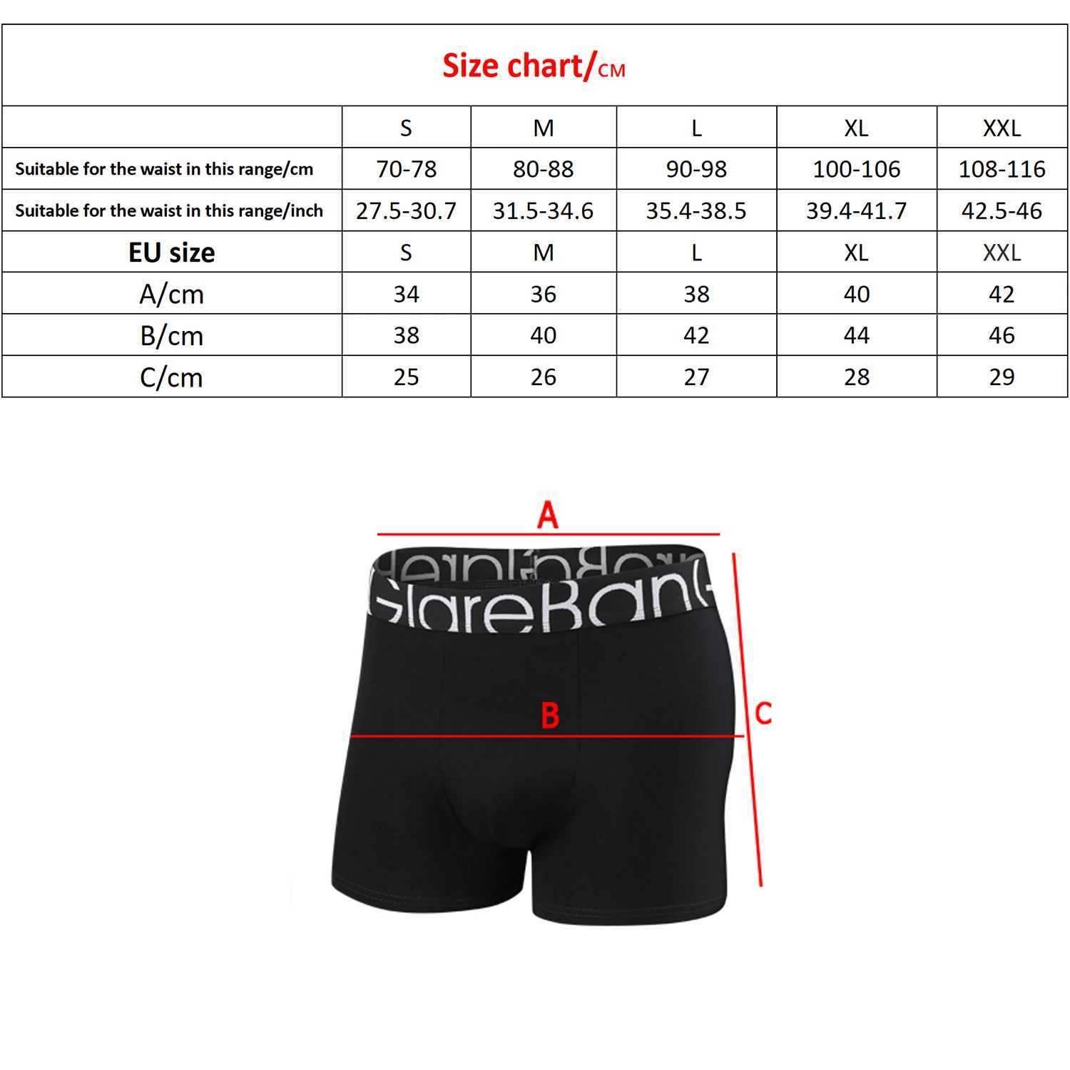 6-piece set of black cotton boxing shorts mens underwear mens soft mens underwear mens comfortable boxing shorts sliding underwear Z250422-1