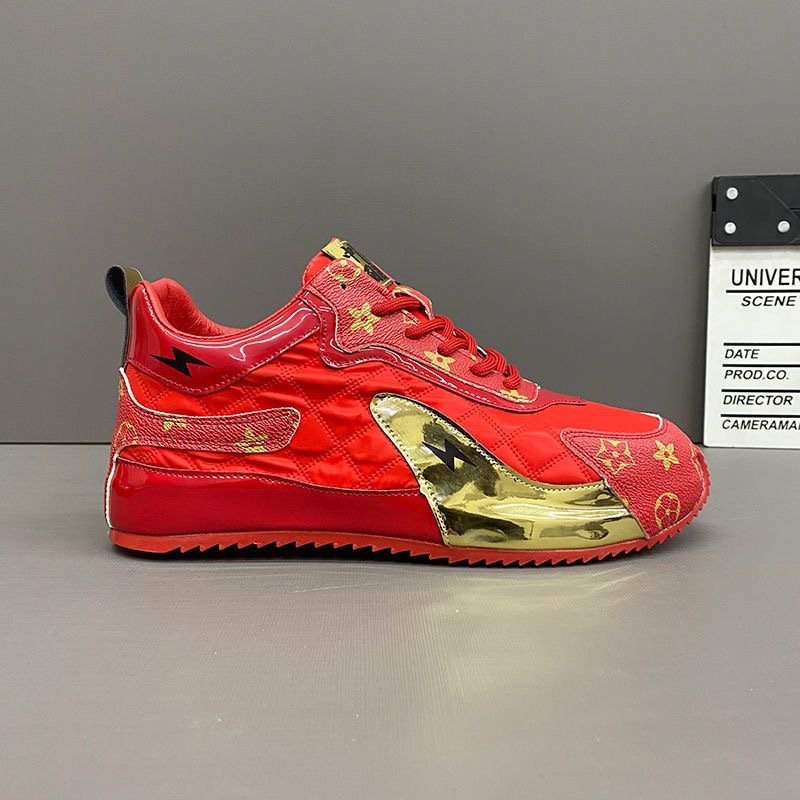 Free shipping casual Korean-style fashionable and versatile daily wear printed soft breathable comfortable height-increasing sports and casual shoes f