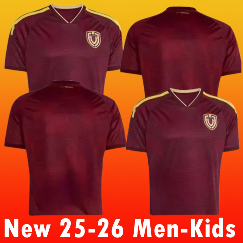 25-26 Venezuela Football Jersey Kids Kit 24 25 National Team Football Shirt Men Home Red Away White Camisetas Copa America CCORDOVA SOTELDO RINCON BELLO SOSA RONDON
