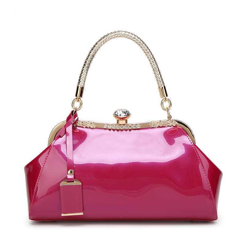 New Women's 2019 Lacquer Leather Banquet Wedding Bridal Handbag Shoulder Bag