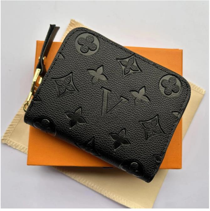 Top quality Fashion designer wallets luxury womens short purses embossed flower letters credit card holders ladies plaid money clutch bags with box and dustbag 10A