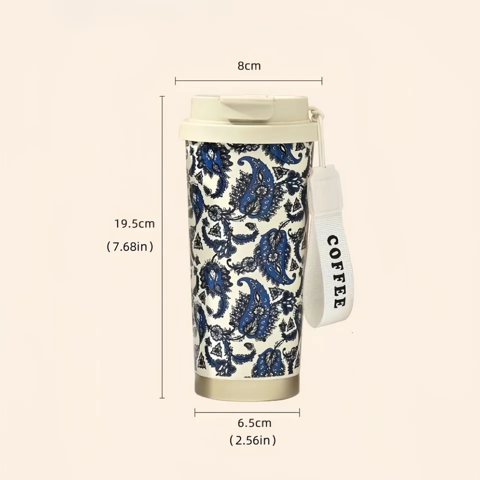 500ML Stainless Steel Dual Drink n Cafe Car Thermos Mug Leakproof Travel Thermo Cup for Tea Water Coffee 251114 W260226