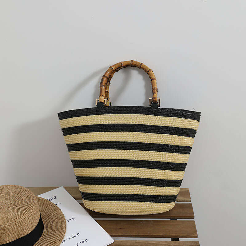 Ins Style Resort Beach Bag Large Capacity French New Versatile Tote Portable Straw Woven Bag Women S Vacation Beach Bag KQ