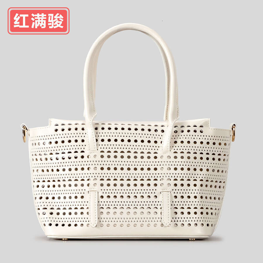 Ins Style Resort Beach Bag Large Capacity Hollow Woven Tote Bag Niche Casual Handbag Seaside Vacation Vegetable Basket Baozi Mother Beach Bag KQ