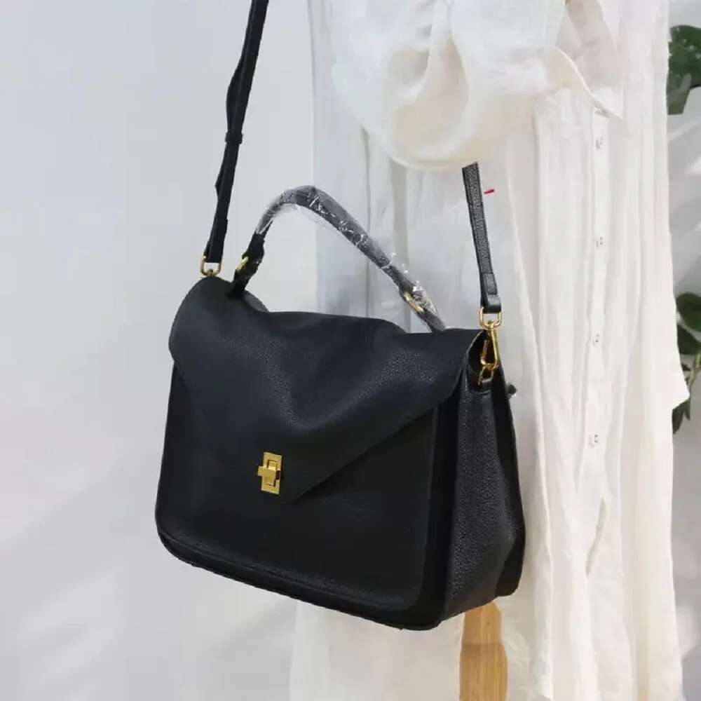 Designer Bag New Women Commuter Messenger Bag First Layer Cowhide Large Capacity Handbag