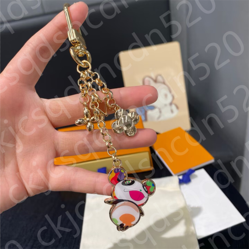 Designer Fashion Men Key Chain Women Ladies Men Classic Exquisite High Key Bag quality leather Multicolor Luxury Gold plated purse key chain Christmas