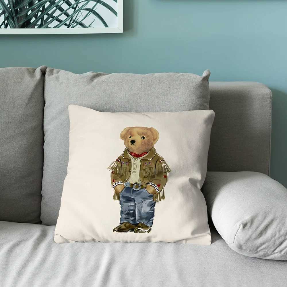 Cartoon Cool P-Paolo B-BearS Soft Cushion Shell Used for Home Decoration and Bedding S25423