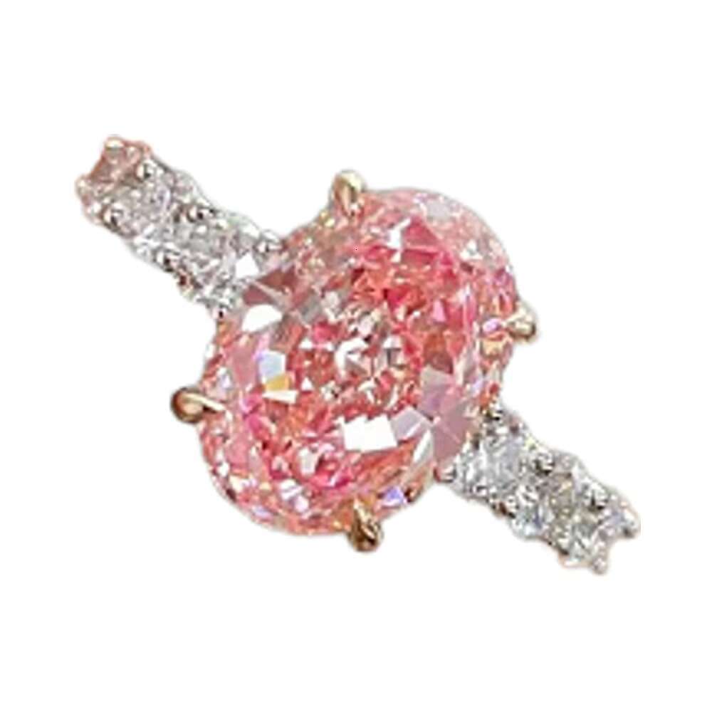 4.07 Ct Lab-grown Diamond VS1Fancy Pink Oval Cut Ring Engagement Ring Classic