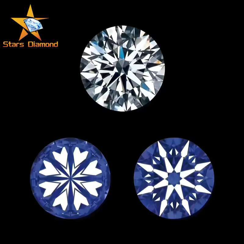Starsdiamond White Round Cut 1ct Size D E F Color VS VVS Clarity 3EX IGI Certified HPHT CVD Diamond Lab Grown Diamond