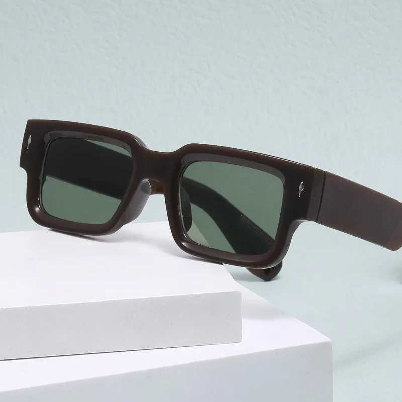 New square sunglasses mens rectangular brand designer small sunglasses mens retro black lens driving fishing Oculos UV400 shadows Z250422