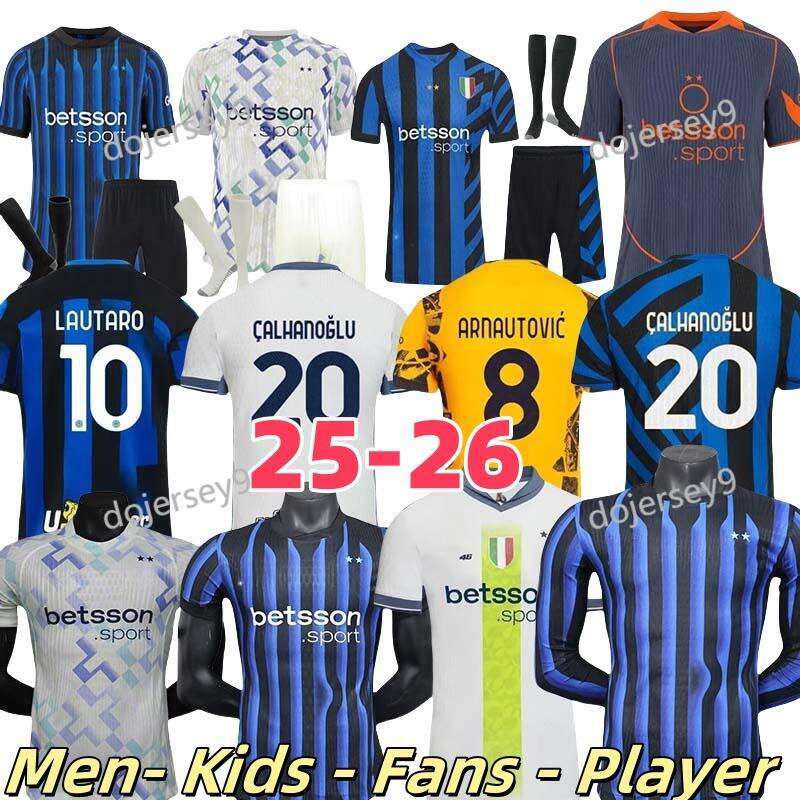 24 25 26 BASTONI DIMARCO soccer jersey CALHANOGLU Inter 2024 2025 2026 BARELLA INTERS THURAM PAVARD LAUTARO ANNIVERSARY FRATTESI Special shirt Men kit Kids
