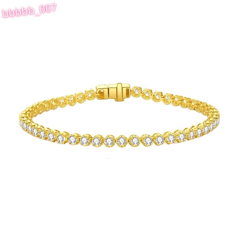 Plated Lab Grown VVS CVD HPHT Diamond Bracelet Fine Jewelry Gold for Women Hot Sale 18K Yellow CLASSIC Party Goods Sample Making